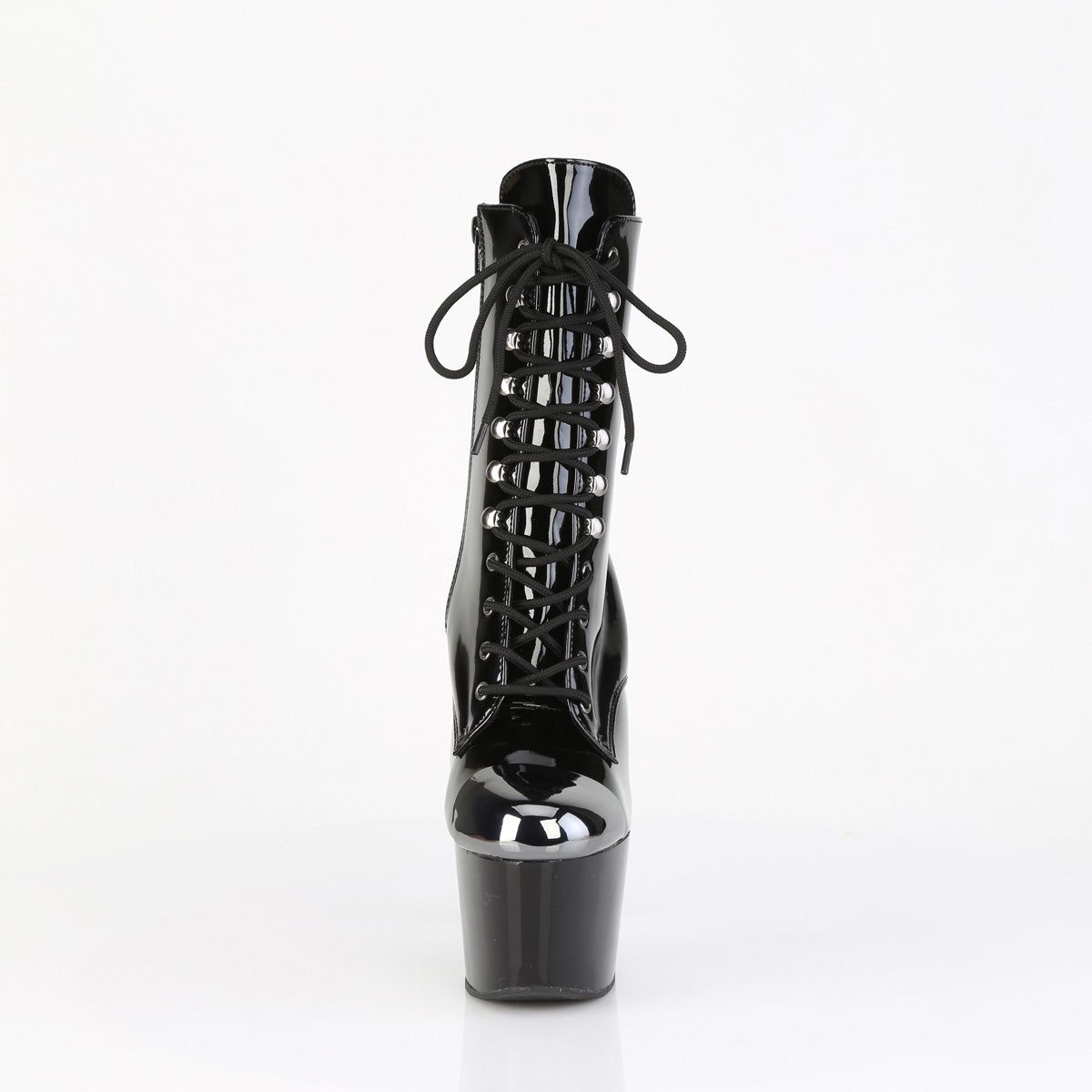 7" Heel, 2 3/4" PF External Steel Cap Ankle Boot, Side Zip (Pleaser ADO1020ESC/B/M)