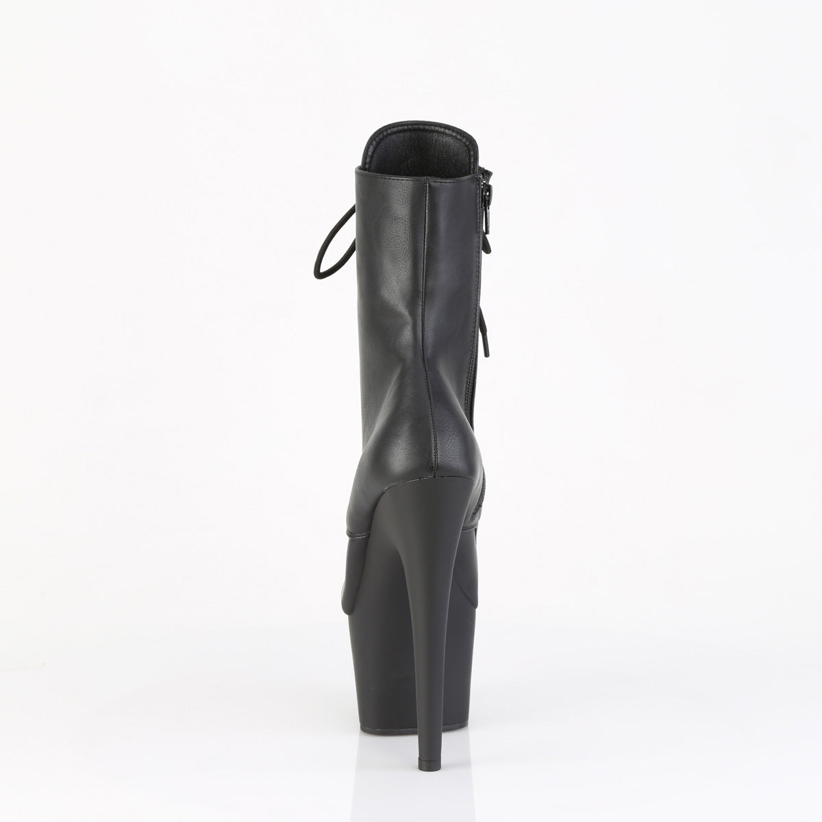 7" Heel, 2 3/4" PF External Steel Cap Ankle Boot, Side Zip (Pleaser ADO1020ESC/B/M)