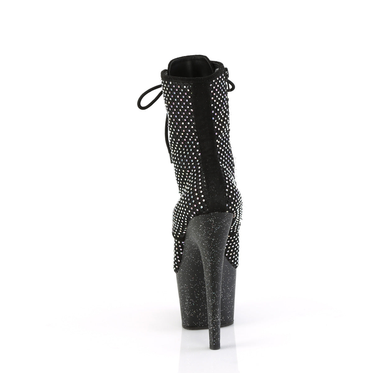 7" Heel, 2 3/4" PF Lace-Up RS Mesh Ankle Boot, Side Zip (Pleaser ADO1020RM/BFS-RS/M)