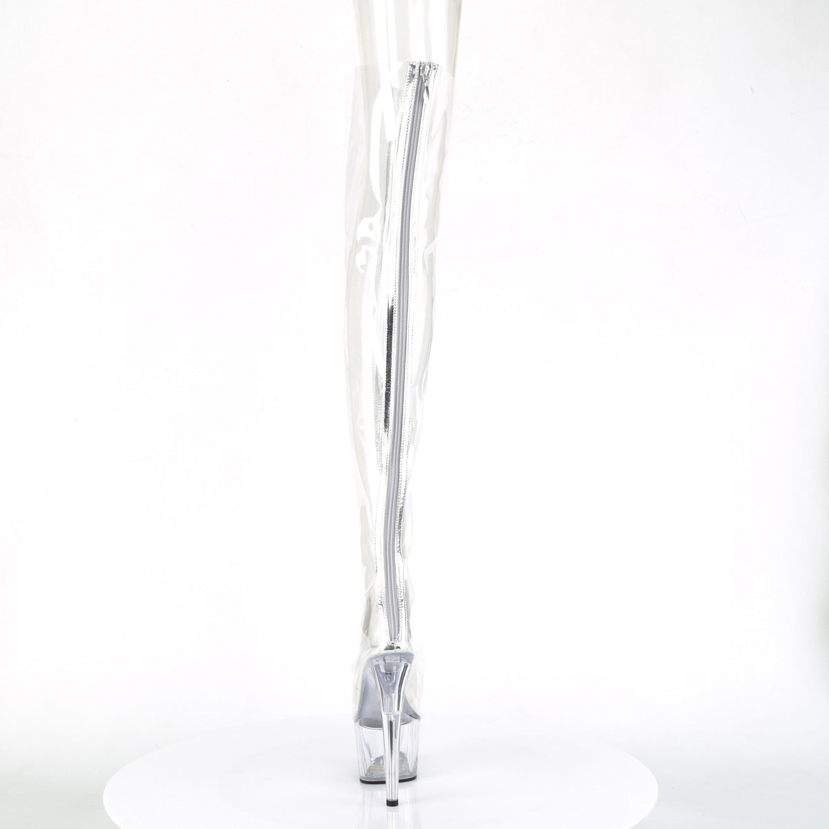 *7" Heel, 2 3/4" PF Open Toe Thigh High Boot, Back Zip (Pleaser ADO3021/CTPU-SM/C)