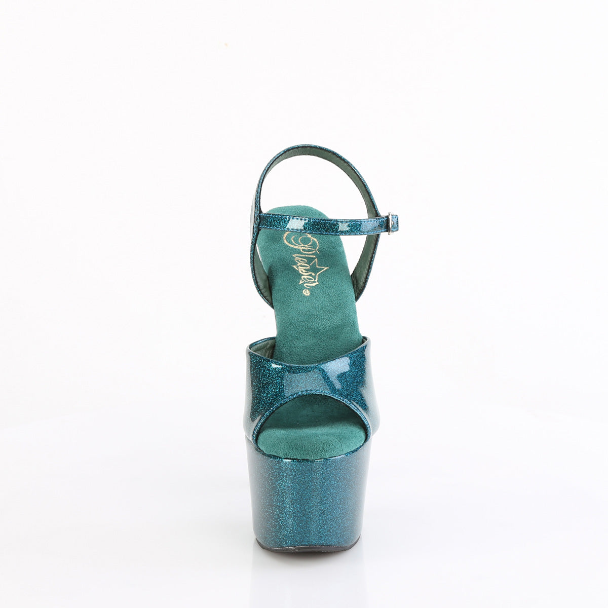 7" Heel, 2 3/4" PF Ankle Strap Sandal (Pleaser ADO709GP/AQG/M)