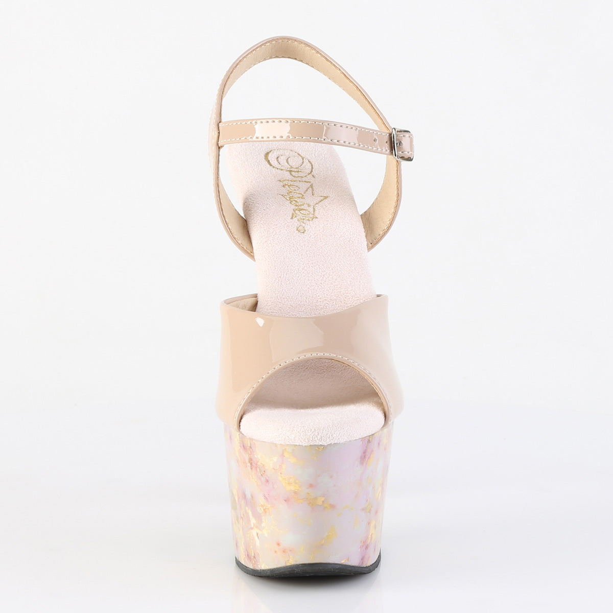 7" Heel, 2 3/4" PF Ankle Strap Sandal (Pleaser ADO709MB/ND/BH-G)