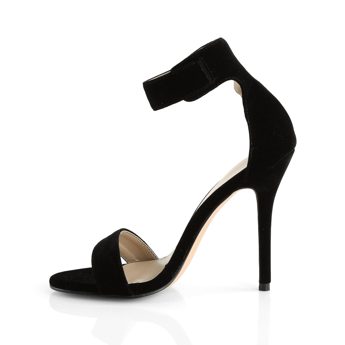 5" Heel, Closed Back Sandal W/ Buckled Ankle Strap (Pleaser AMU10/B)