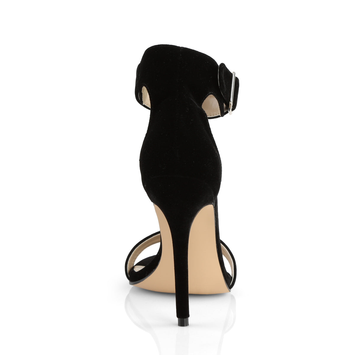 5" Heel, Closed Back Sandal W/ Buckled Ankle Strap (Pleaser AMU10/B)
