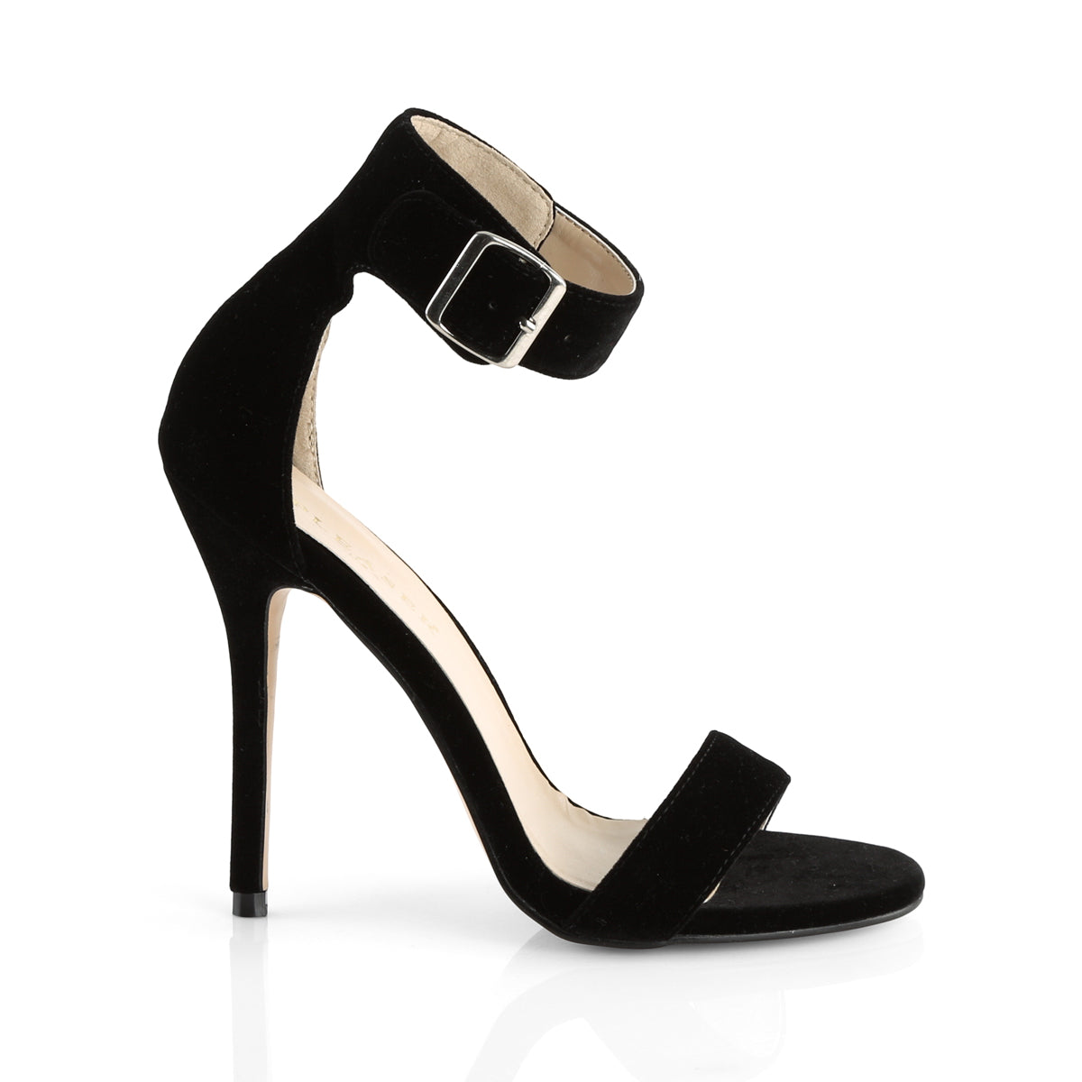 5" Heel, Closed Back Sandal W/ Buckled Ankle Strap (Pleaser AMU10/B)