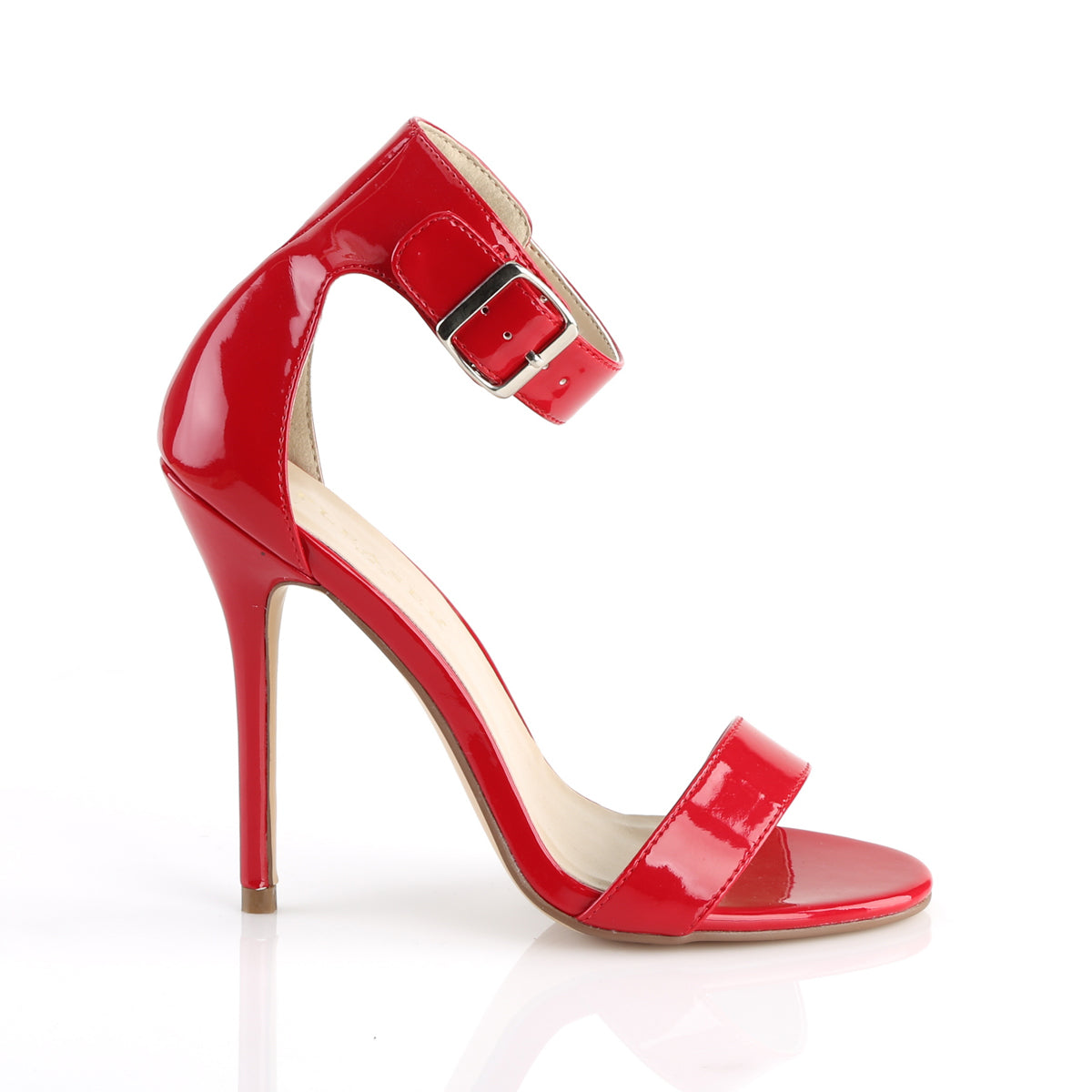 5" Heel, Closed Back Sandal W/ Buckled Ankle Strap (Pleaser AMU10/B)