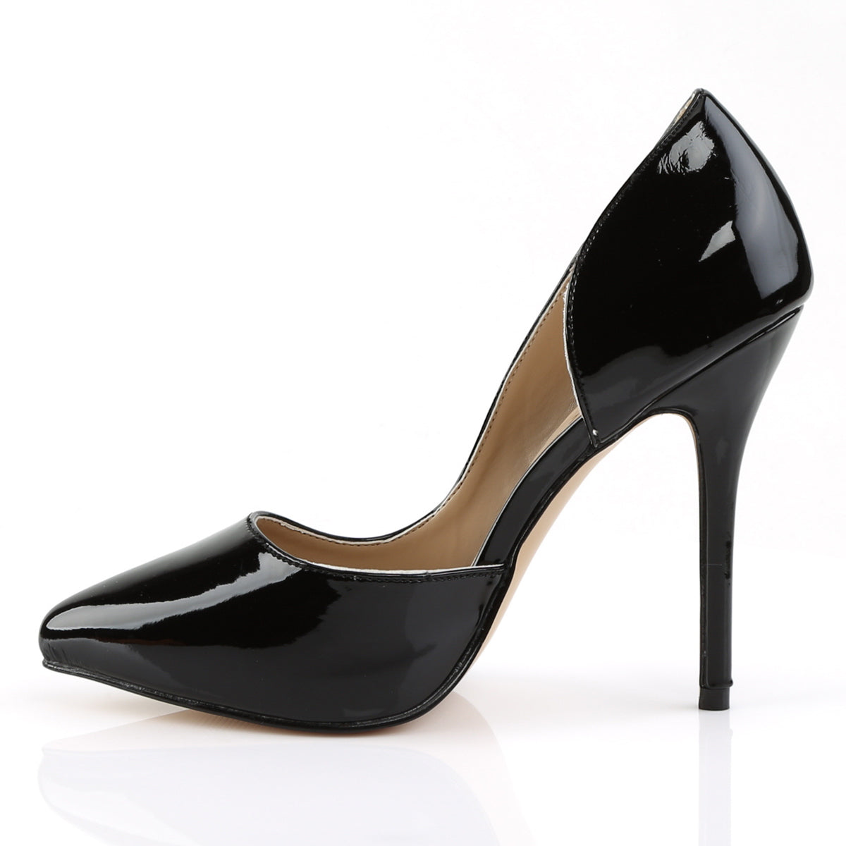 5" Heel, 3/8" Hidden Platform D'Orsay Pump (Pleaser AMU22/B)