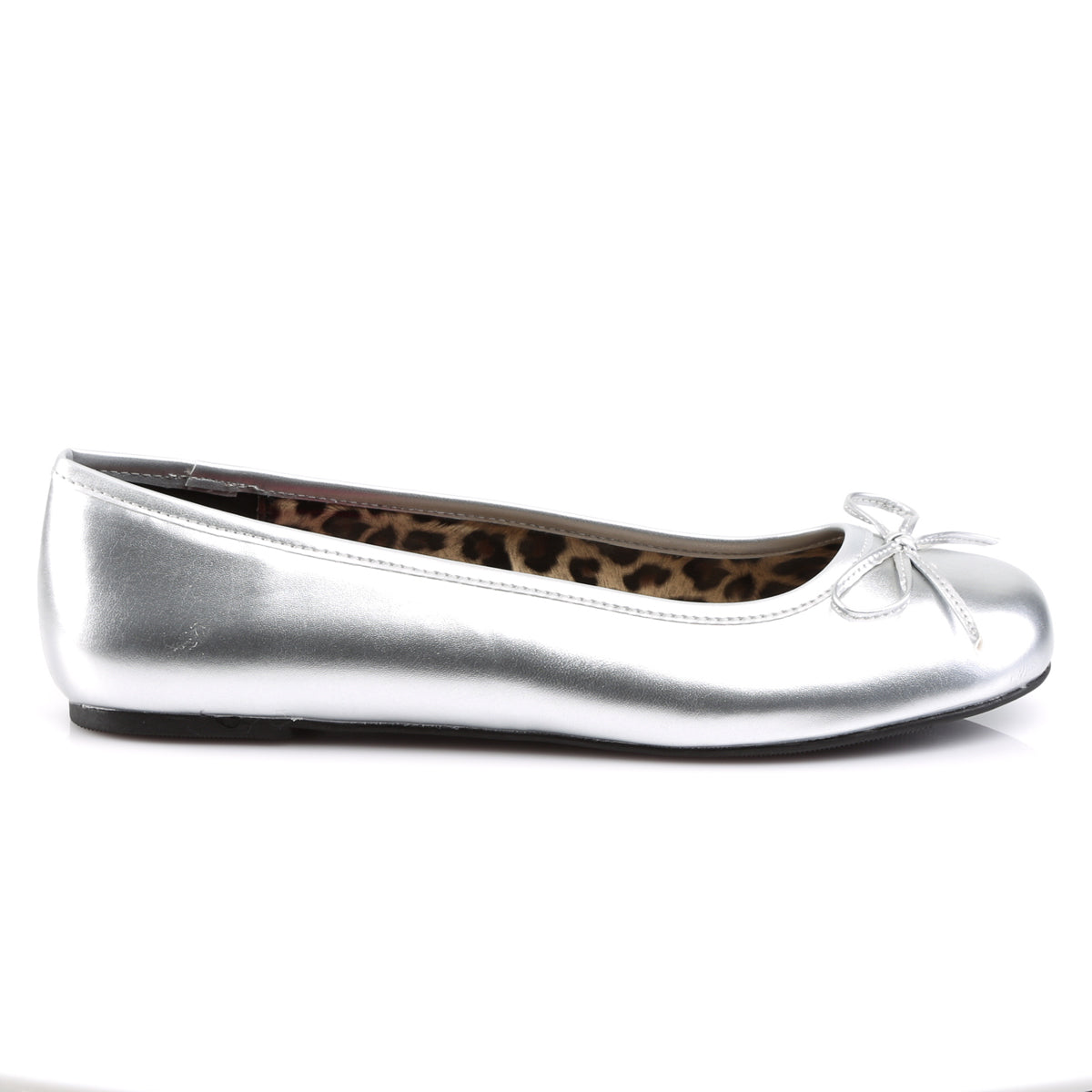 Ballet Flat W/ Bow Accent (Pleaser Pink Label ANNA01/B)