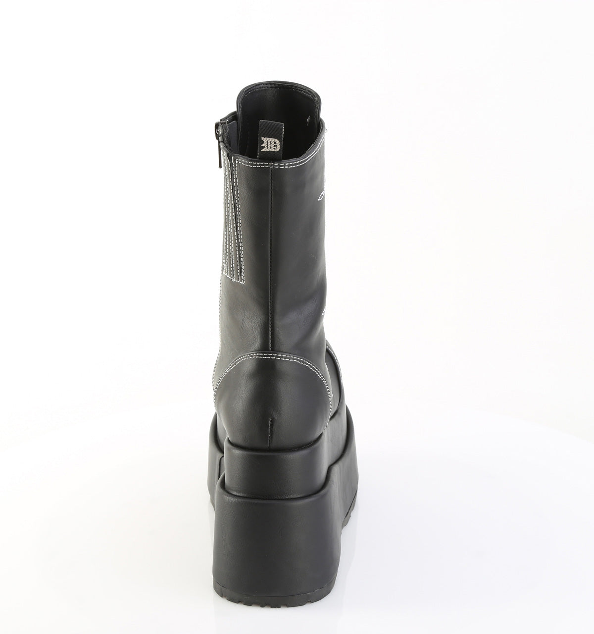 4 1/2" Tiered PF Mid-Calf Boot, Inner & Outer Zip (Demonia BEAR182/BVL)