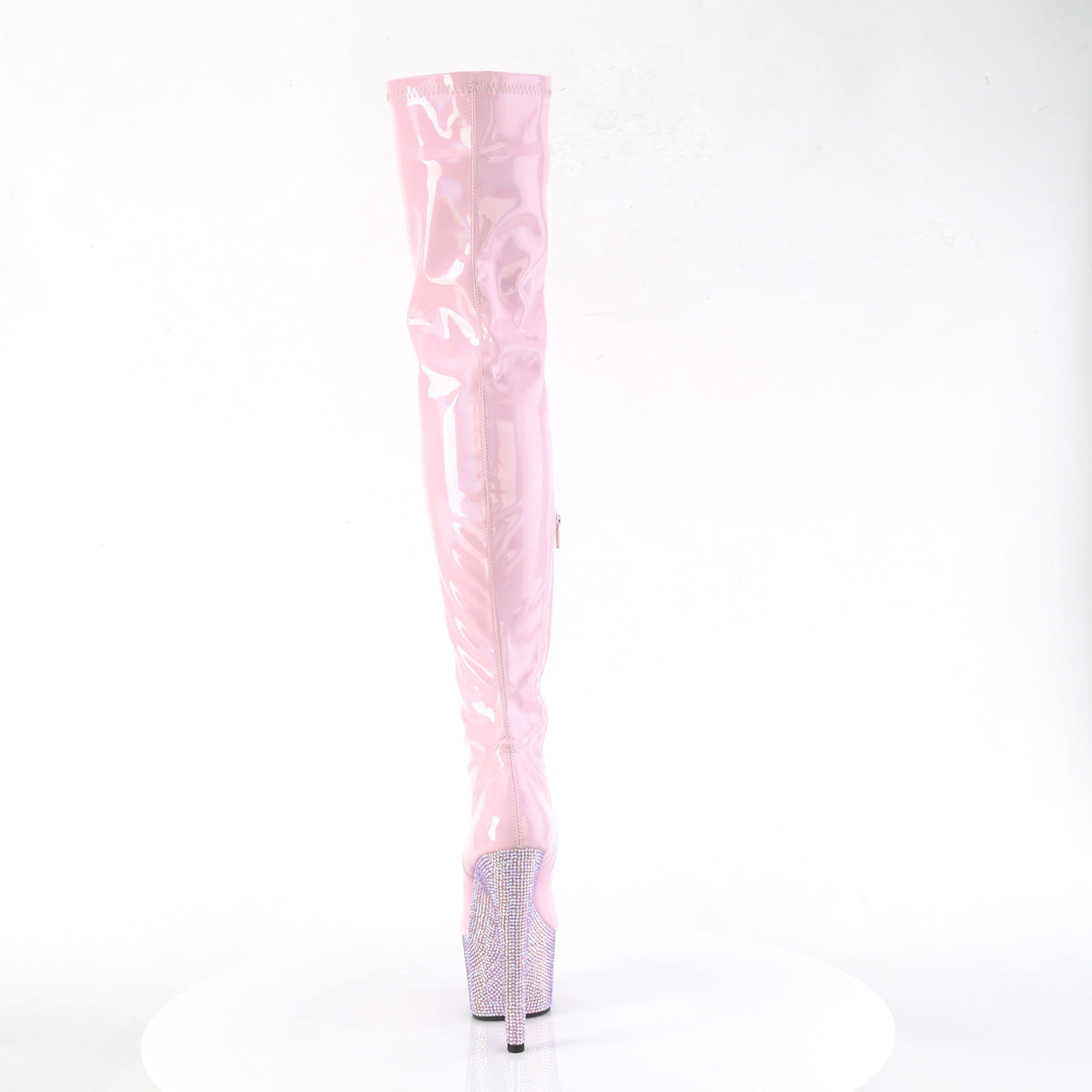 *7" Heel, 2 3/4" PF Stretch Thigh Boot w/RS, Side Zip (Pleaser BEJ3000-7/BPHG/BPRS)