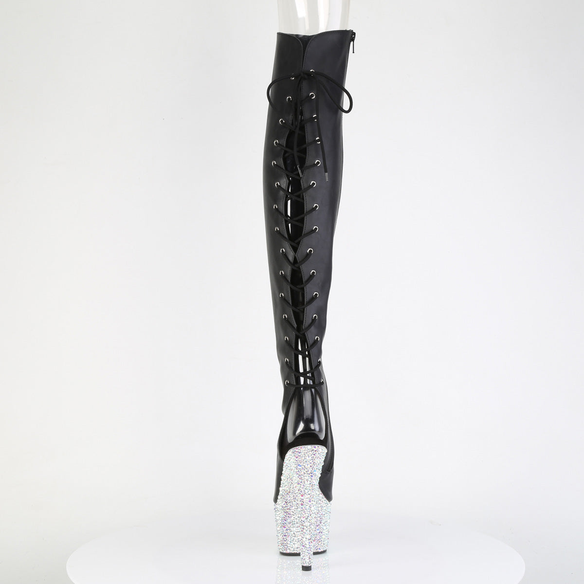 7" Heel, 2 3/4" PF Open Toe/Back Over-The-Knee Boot w/RS (Pleaser BEJ3019MS-7/BPU/SRS)