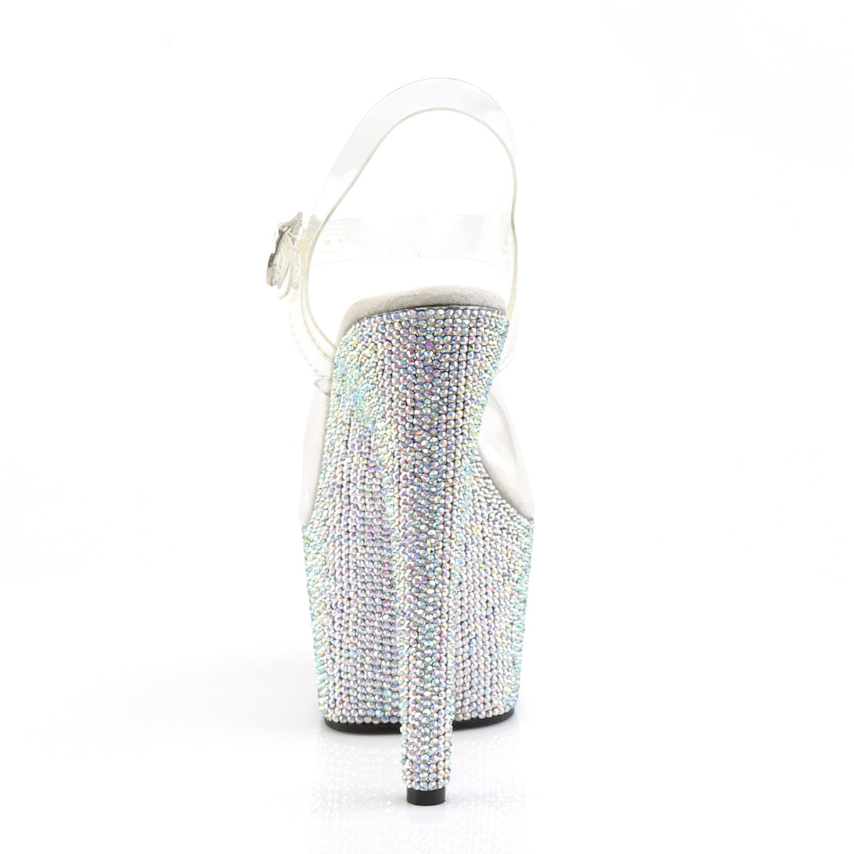 7" Heel, 2 3/4" PF Ankle Strap Sandal w/RS (Pleaser BEJ708DM/C/BRS)