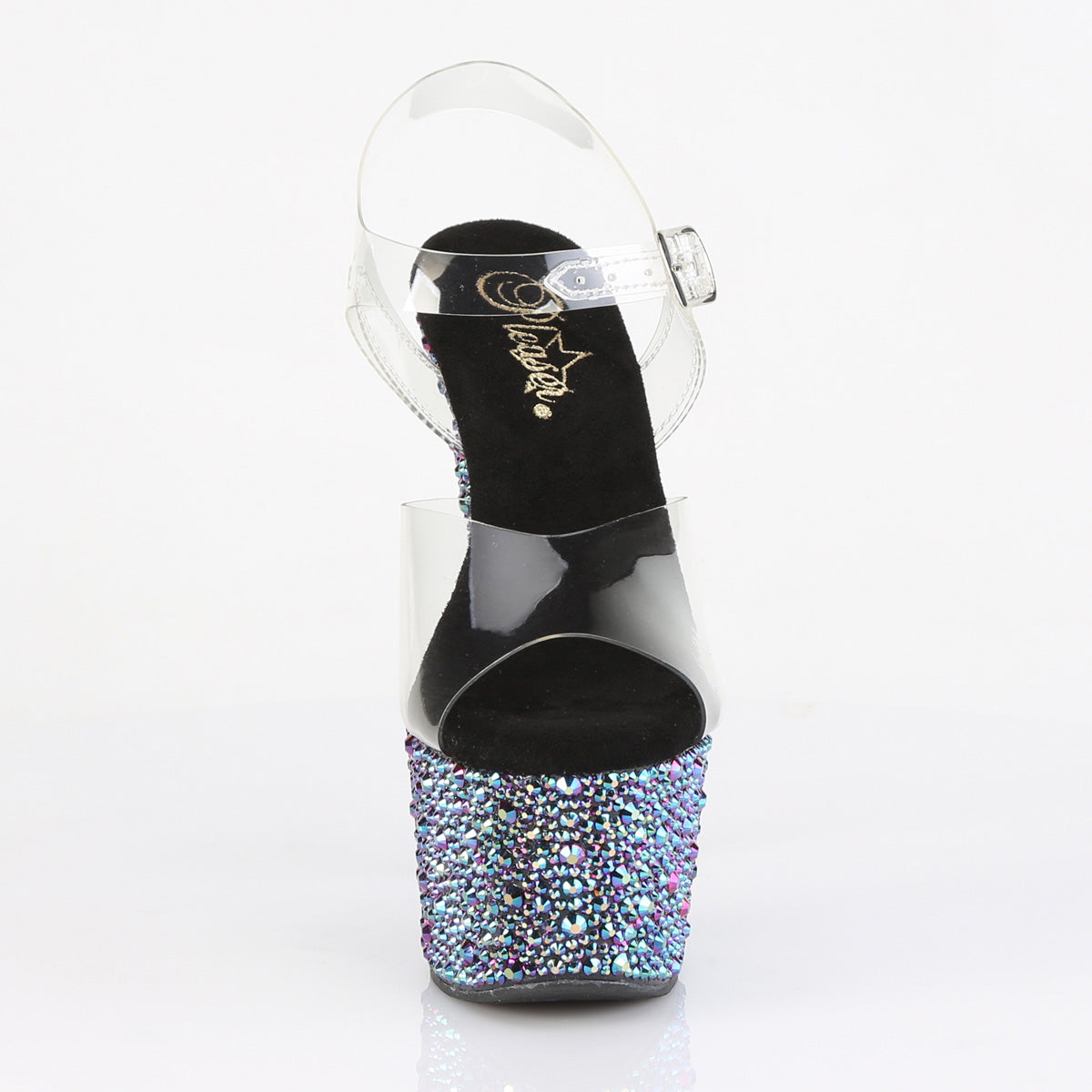 7" Heel, 2 3/4" PF Ankle Strap Sandal w/Multi Sized RS (Pleaser BEJ708MS/C-B/BMCRS)