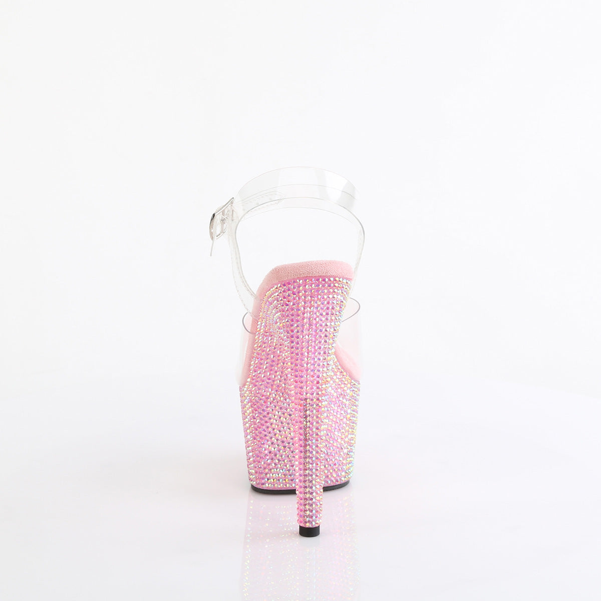 *7" Heel, 2 3/4" PF Ankle Strap Sandal w/ Resin RS (Pleaser BEJ708RRS/C/AGQRS)