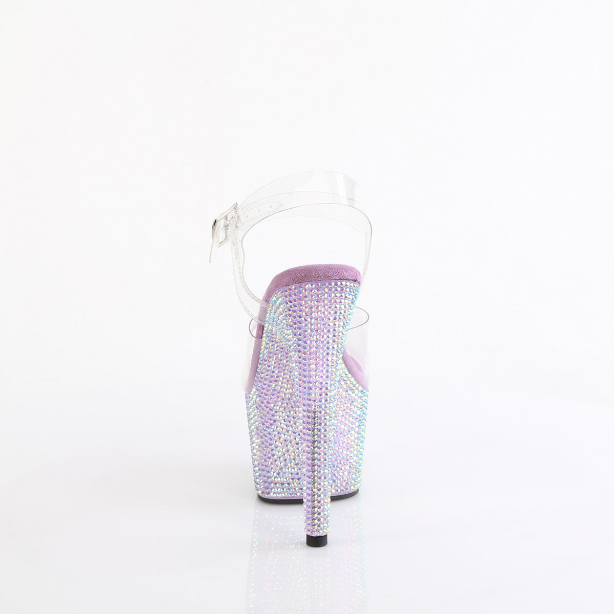 *7" Heel, 2 3/4" PF Ankle Strap Sandal w/ Resin RS (Pleaser BEJ708RRS/C/AGQRS)
