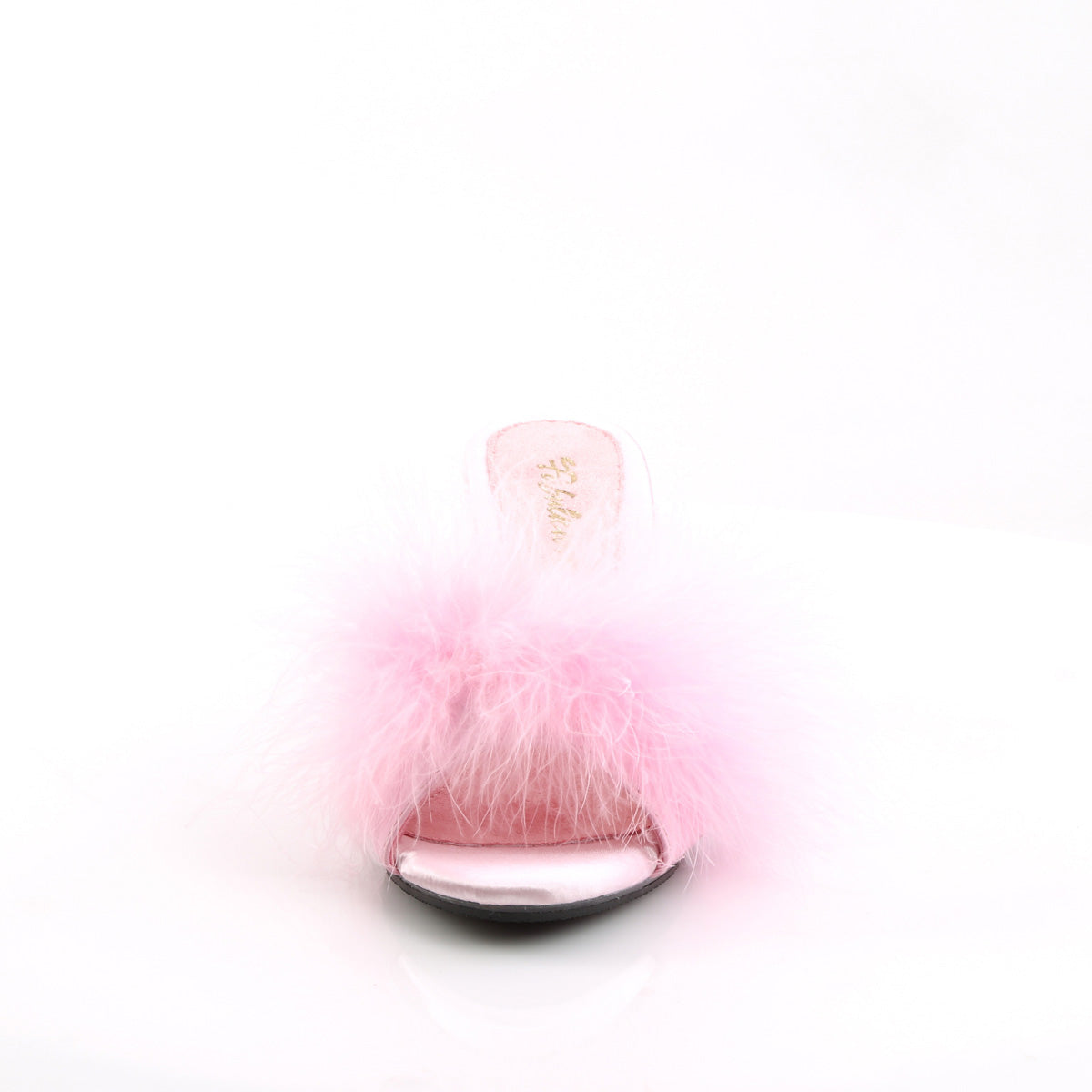 3" Heel, 1/8" Mini PF Marabou Fur Slide (Fabulicious BEL301F/BPPU)
