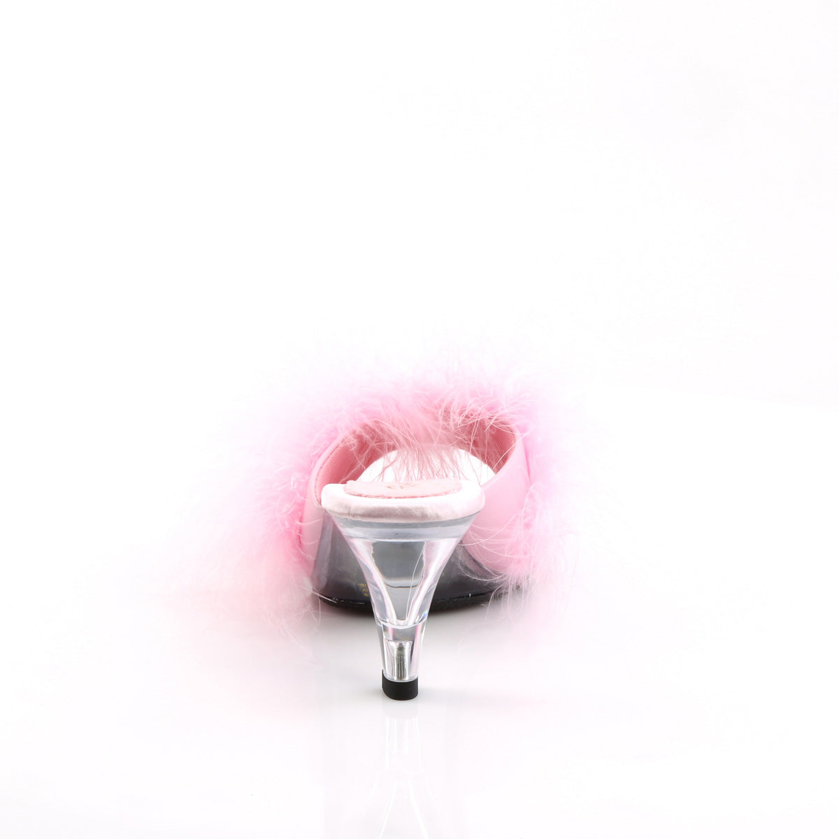 3" Heel, 1/8" Mini PF Marabou Fur Slide (Fabulicious BEL301F/BPPU)