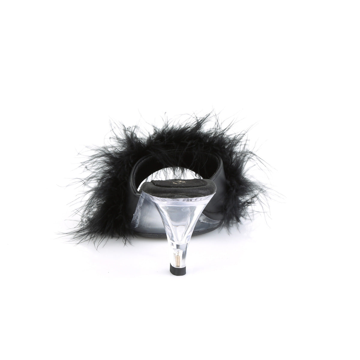 3" Heel, 1/8" Mini PF Marabou Fur Slide (Fabulicious BEL301F/BPPU)