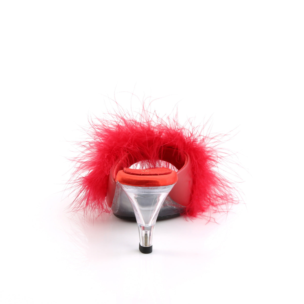 3" Heel, 1/8" Mini PF Marabou Fur Slide (Fabulicious BEL301F/BPPU)