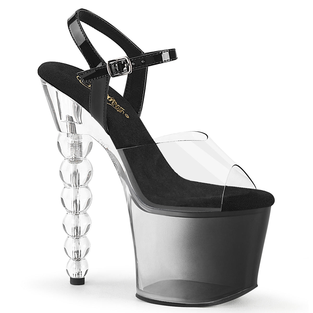 **7" Heel, 2 3/4" PF Ankle Strap Sandal (Pleaser BLISS708-1BC/C-B/B-C)