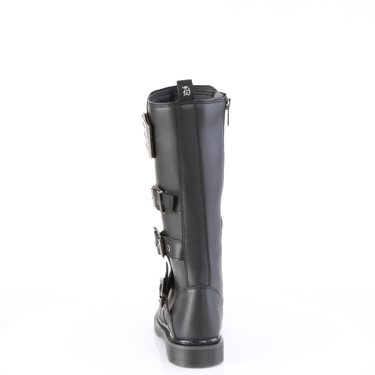 1 1/4" Heel 20 Eyelet Knee High Combat Boot, Side Zip (Demonia BOLT405/BVL)