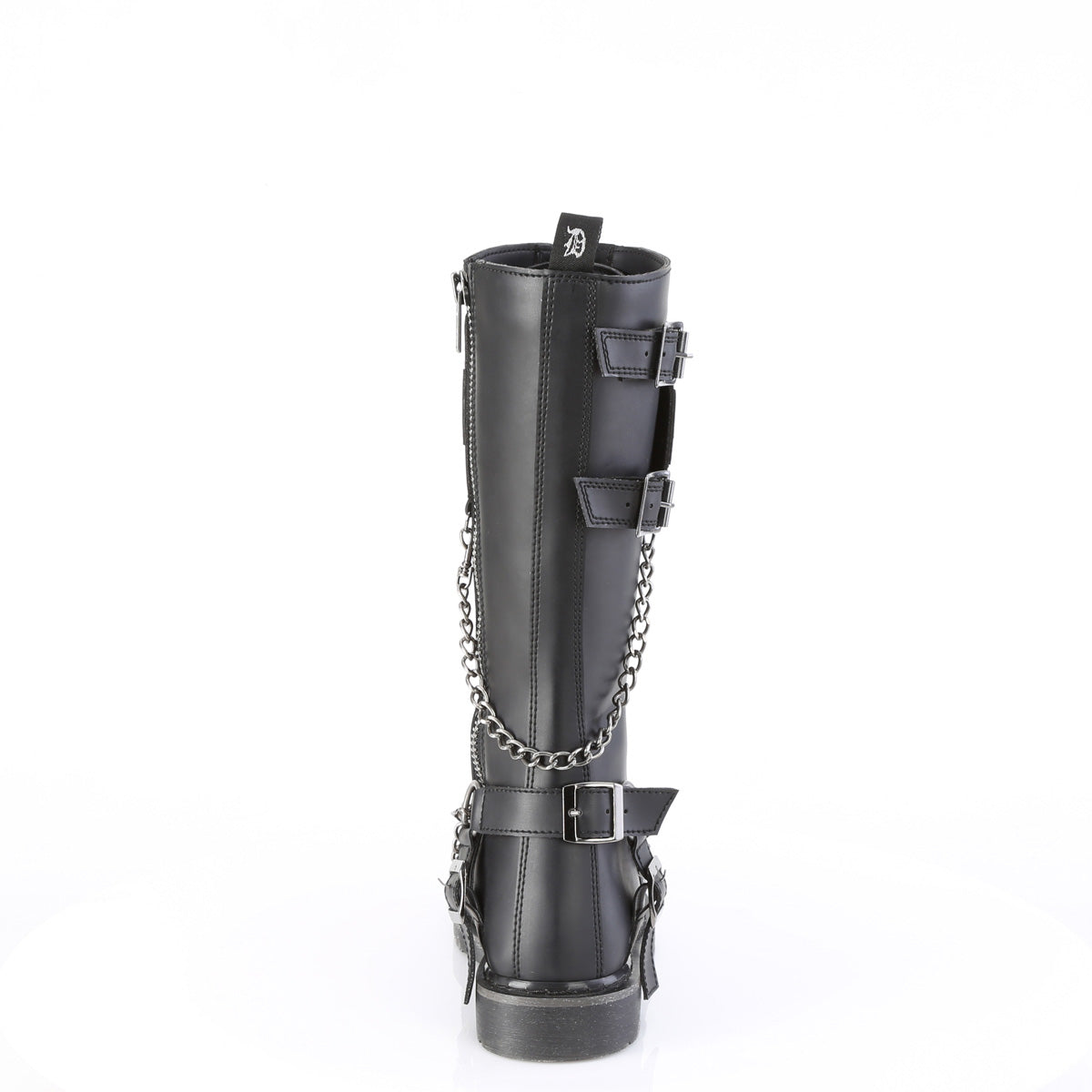 1 1/4" Heel 20 Eyelet Knee High Combat Boot, Side Zip (Demonia BOLT415/BVL)