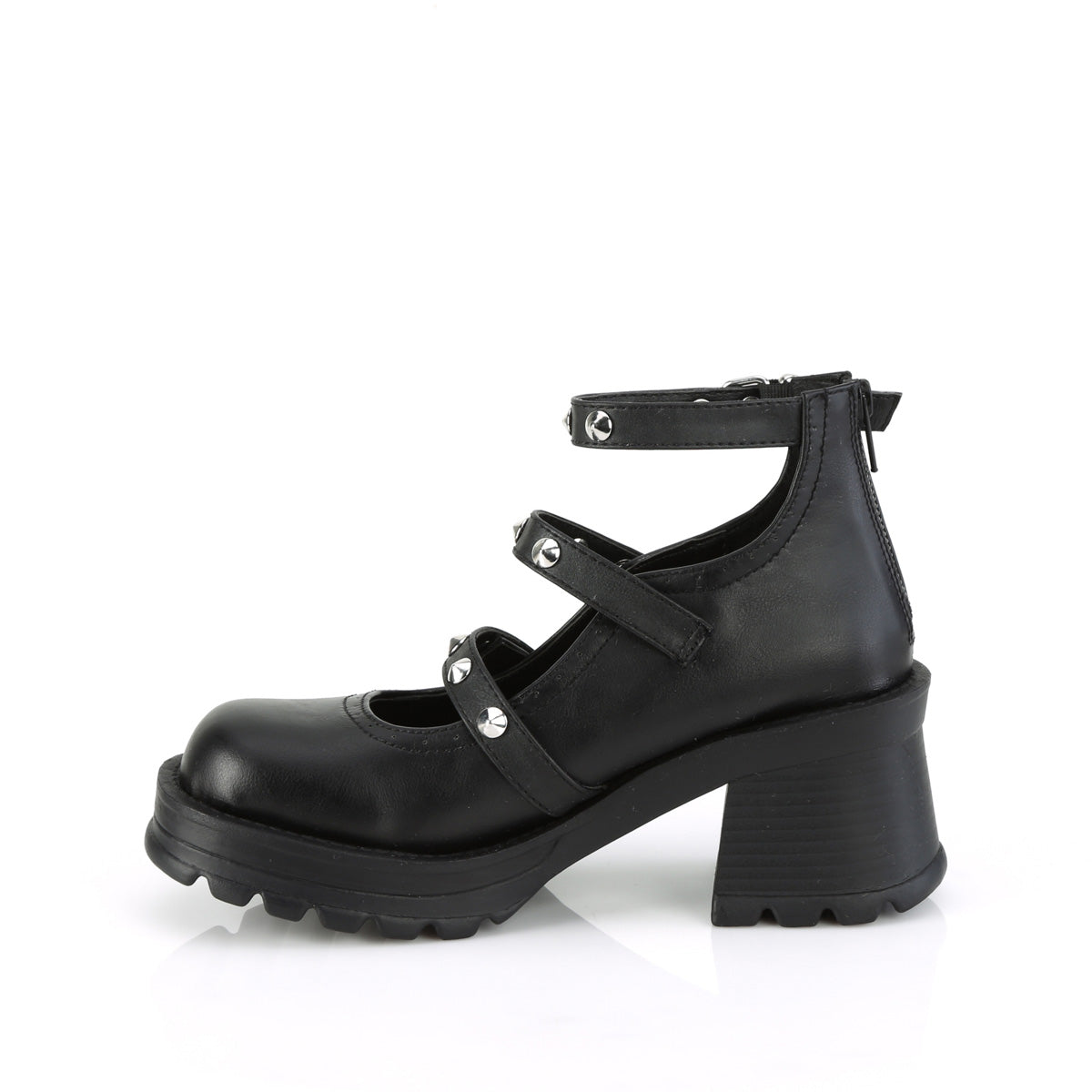 2 3/4" Heel, 1" Platform Ankle High Strappy Shoe (Demonia BRATTY30/BVL)