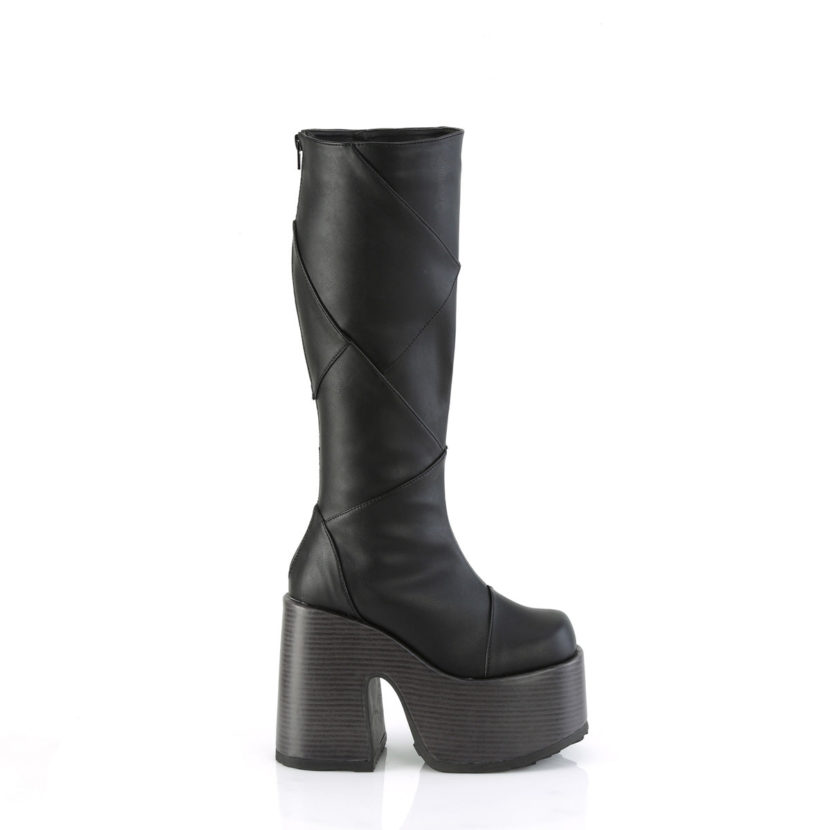 5" Chunky Heel, 3" P/F Knee High Boot, Inside Zip (Demonia CAM280/BNMCVS)
