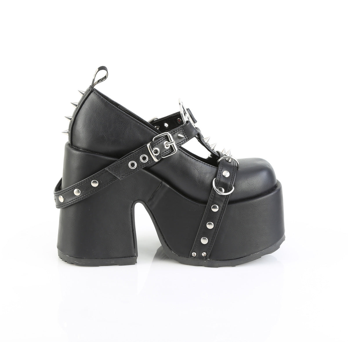 5" Chunky Heel, 3" Platform Eyelet T-Strap Maryjane (Demonia CAM33/BVL)