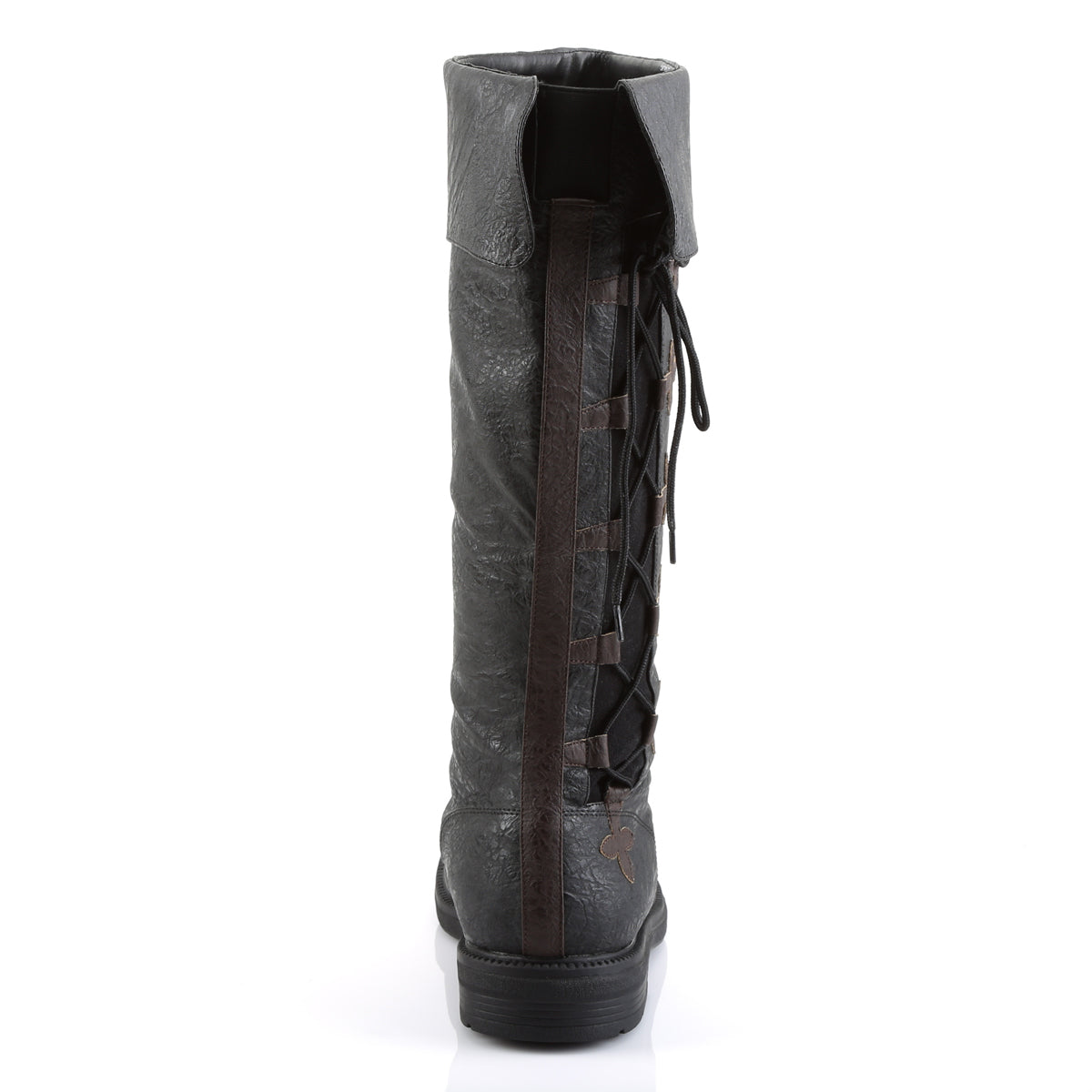 **1" Flat Heel Men's Knee High Pull-on Boot w/ Side Lace (Funtasma CAP110/B-BNPU)