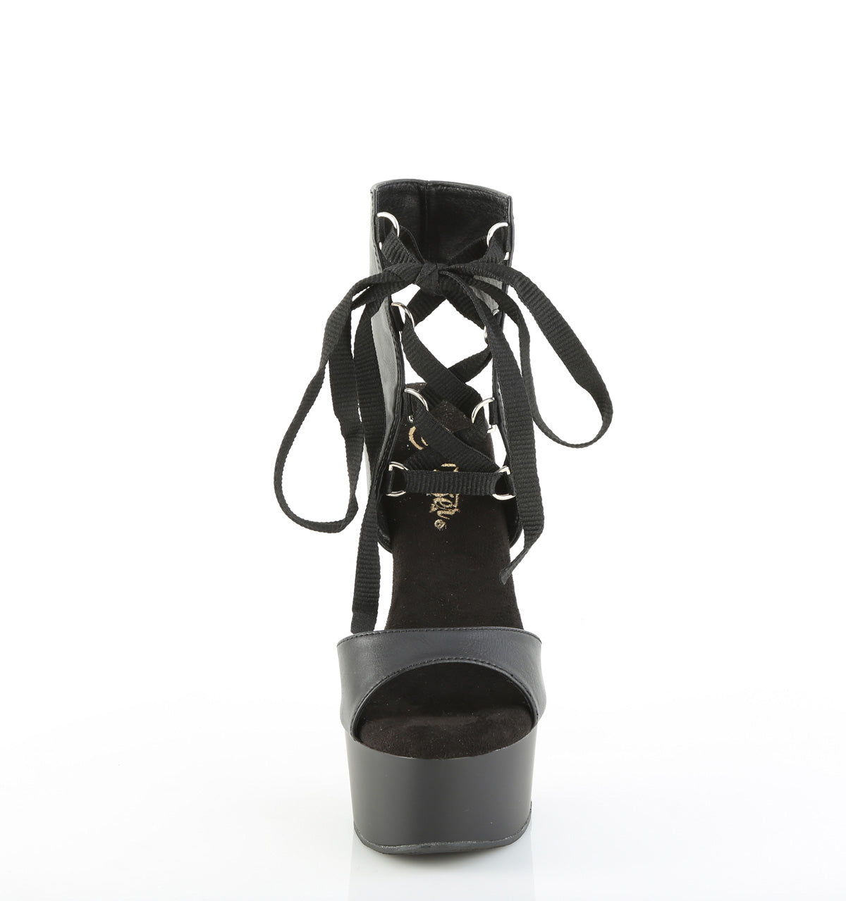 6" Heel, 1 3/4" PF Lace-Up Front Sandal w/ RS on Heel (Pleaser CAP600-14/BPU/M)