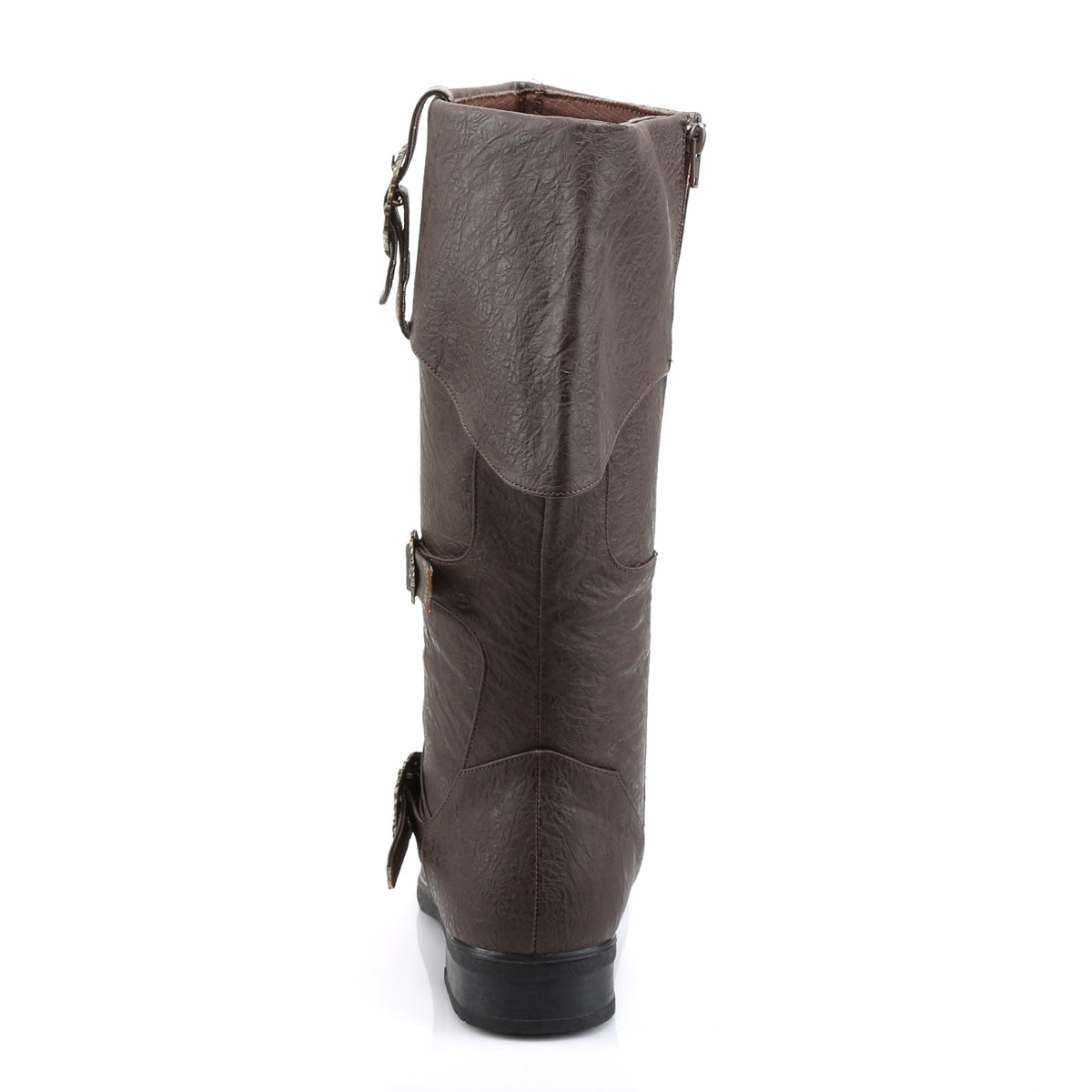 1 1/2" Heel, Cuffed Knee Boot W/ Octopus Buckles, Side Zip (Funtasma CARR299/BNPU)