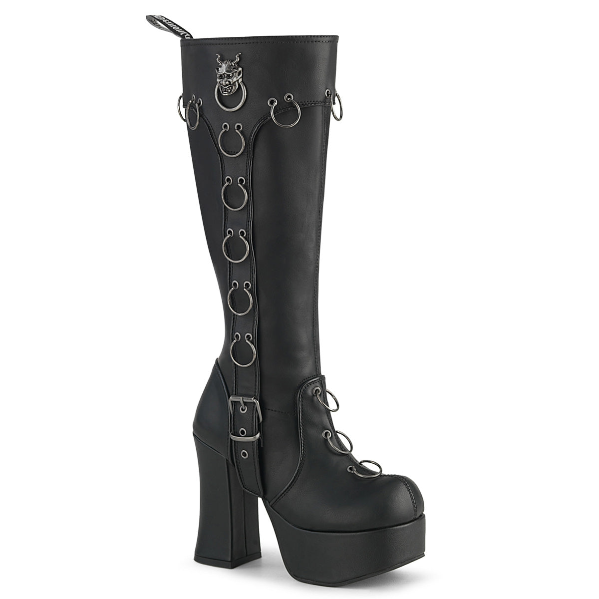 4 1/2" Heel, 2" PF Knee High Boot, Inside Zip (Demonia CHA211/BVL)