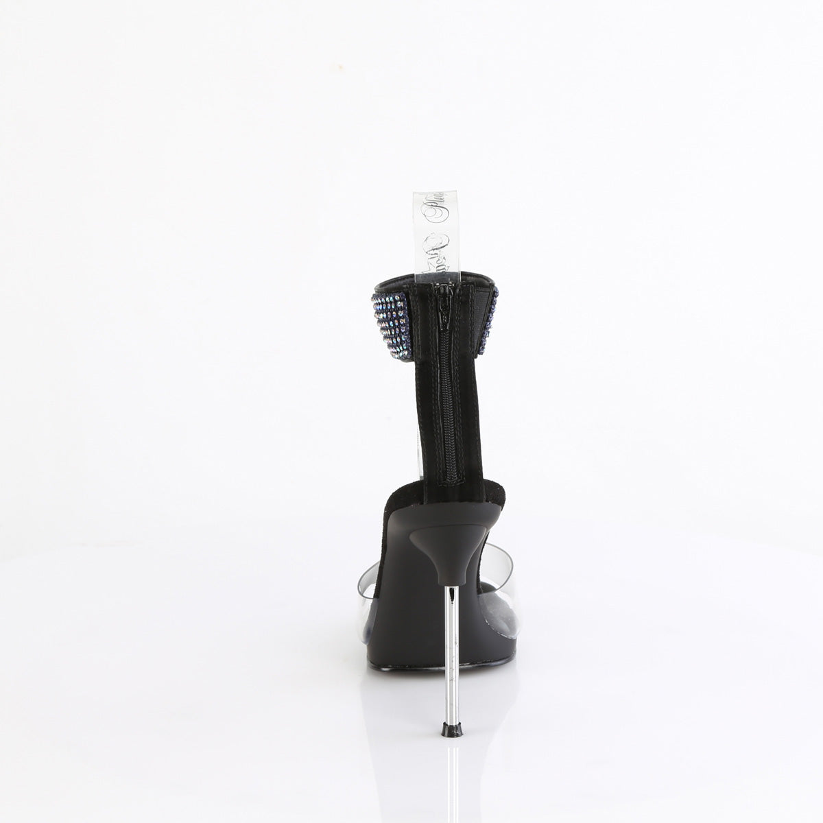 4 1/2" Heel, 1/4" PF Ankle Strap Sandal w/RS, Back Zip (Fabulicious CHIC42/C-BPU-RS/B)