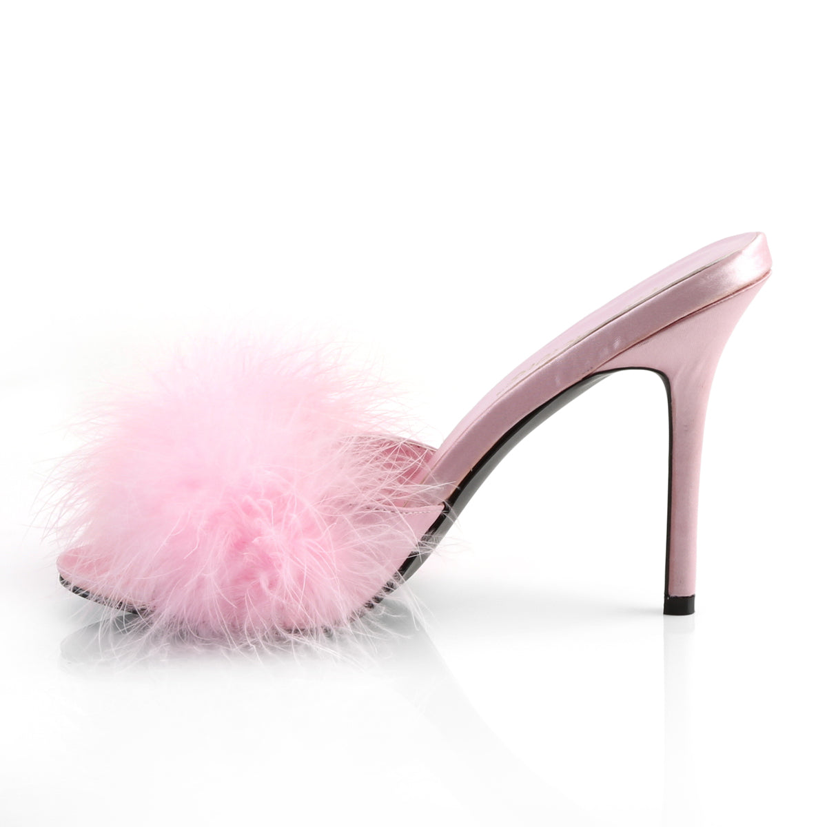 4" Heel Marabou Fur Slipper (Fabulicious CLAS01F/BPPU-F)
