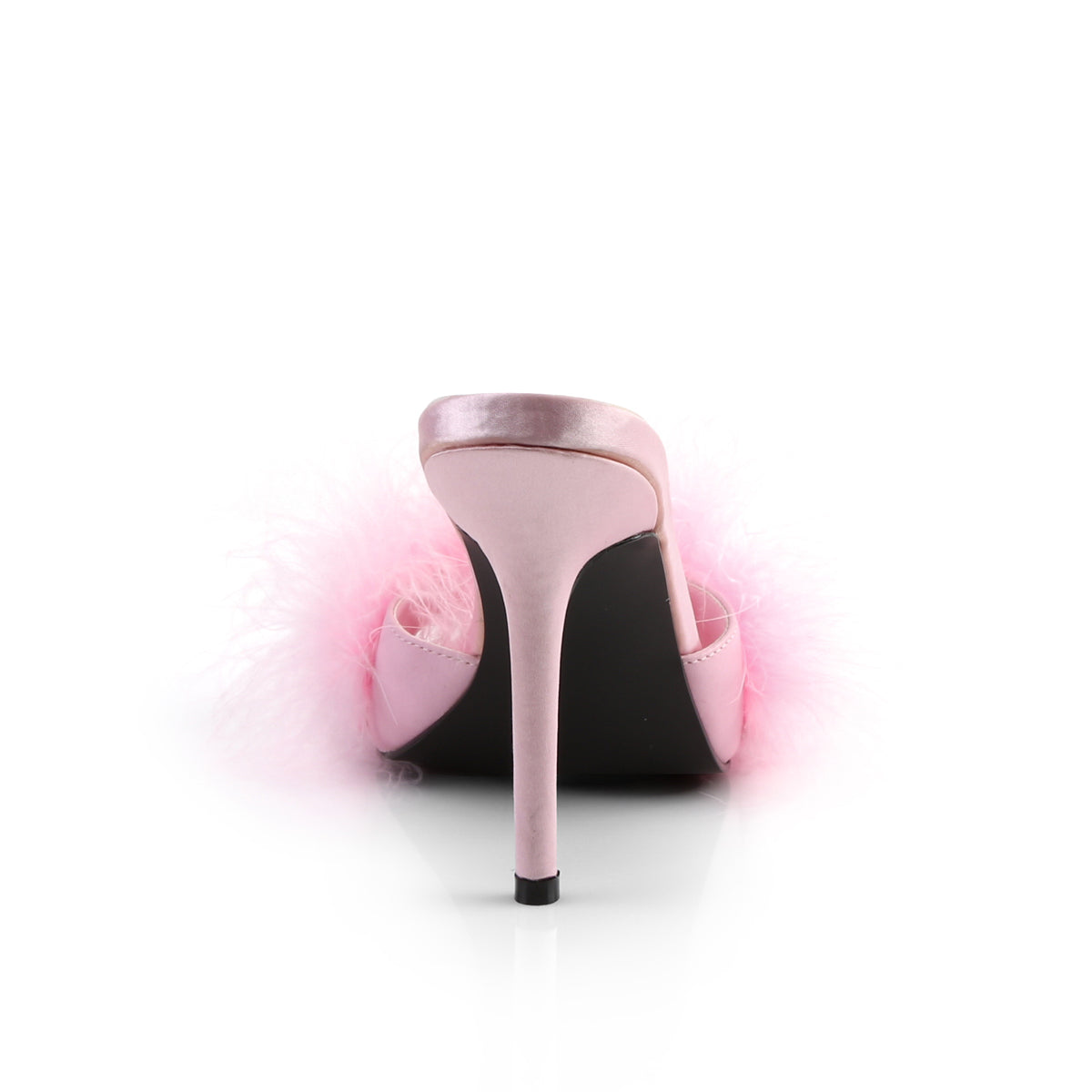 4" Heel Marabou Fur Slipper (Fabulicious CLAS01F/BPPU-F)