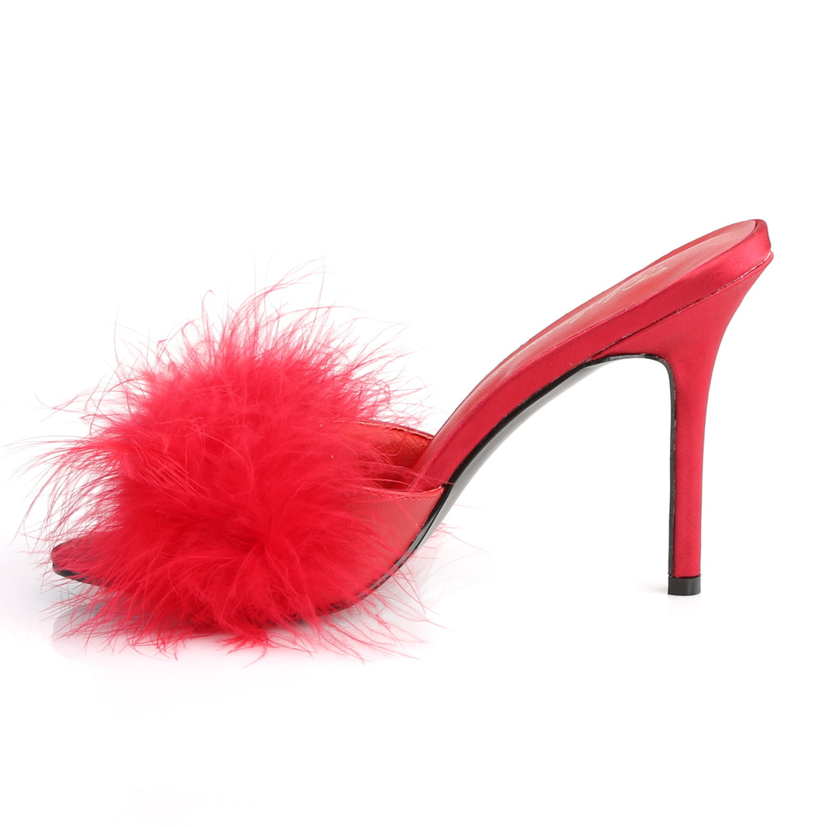 4" Heel Marabou Fur Slipper (Fabulicious CLAS01F/BPPU-F)