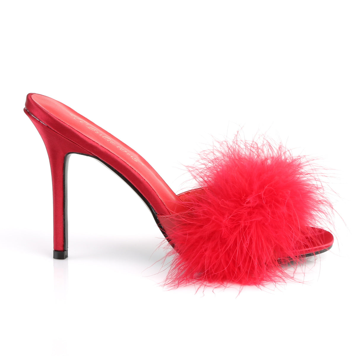 4" Heel Marabou Fur Slipper (Fabulicious CLAS01F/BPPU-F)