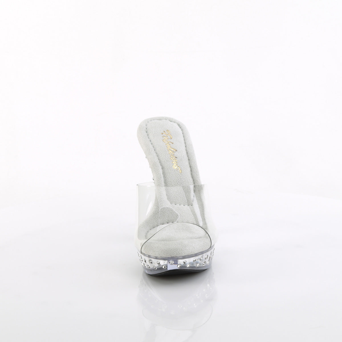 5" Heel, 1" Rhinestone Studded PF Slide (Fabulicious CTAIL501SDT/C/B)