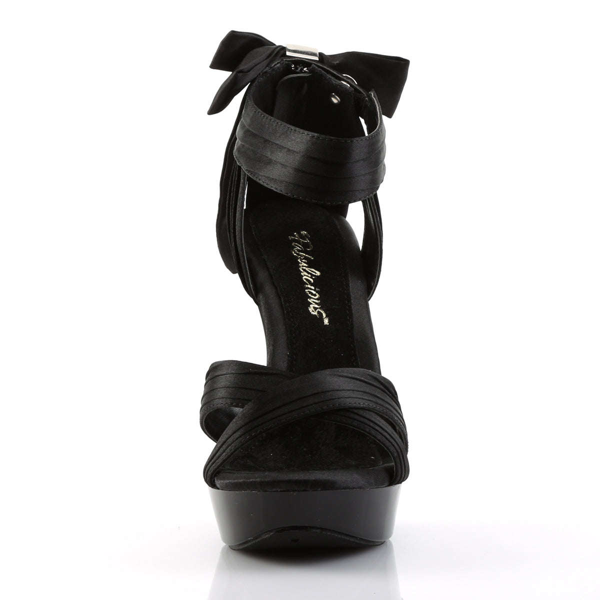 5" Heel, 1" PF Criss Cross Pleated Straps Close Back Sandal (Fabulicious CTAIL568/BSA/M)