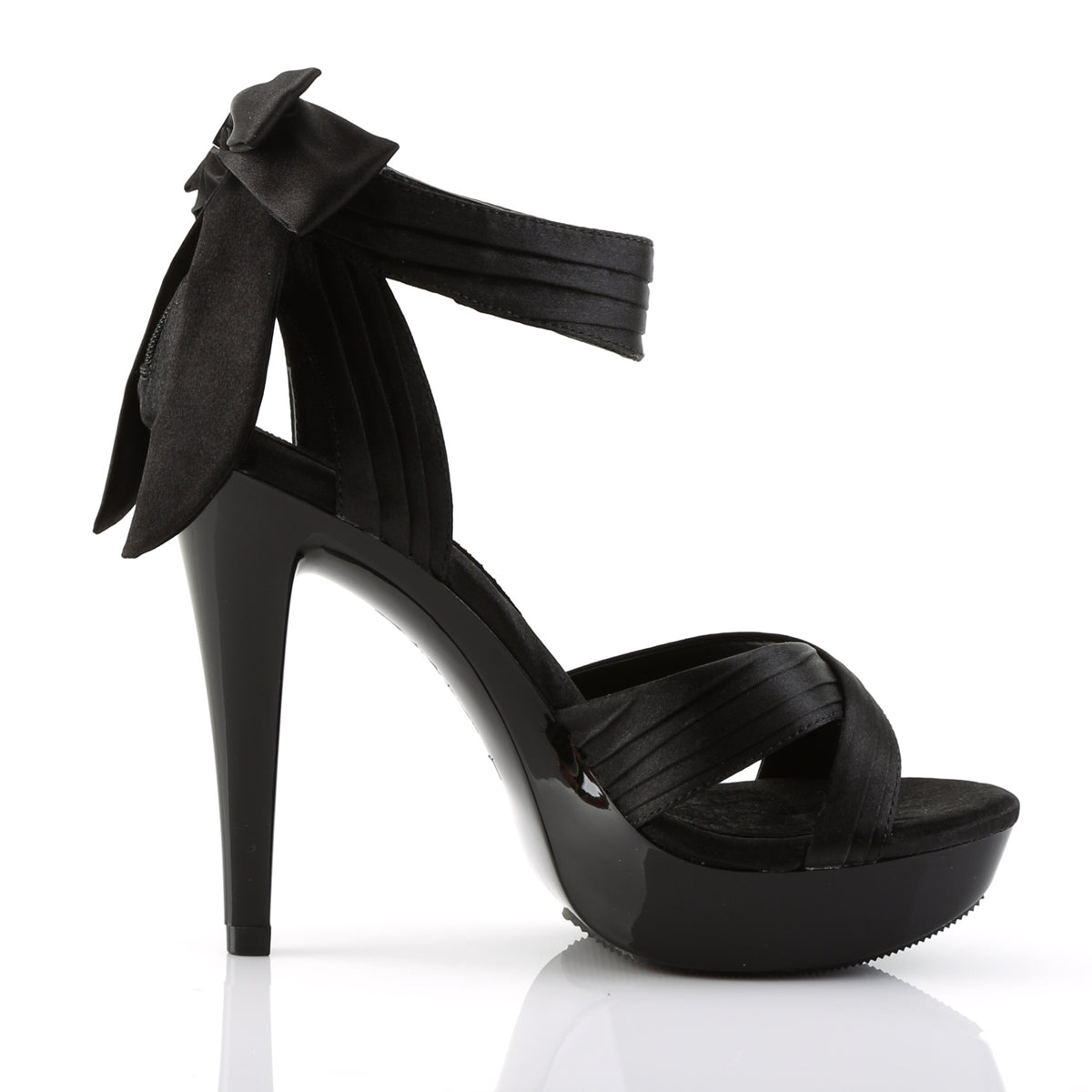 5" Heel, 1" PF Criss Cross Pleated Straps Close Back Sandal (Fabulicious CTAIL568/BSA/M)