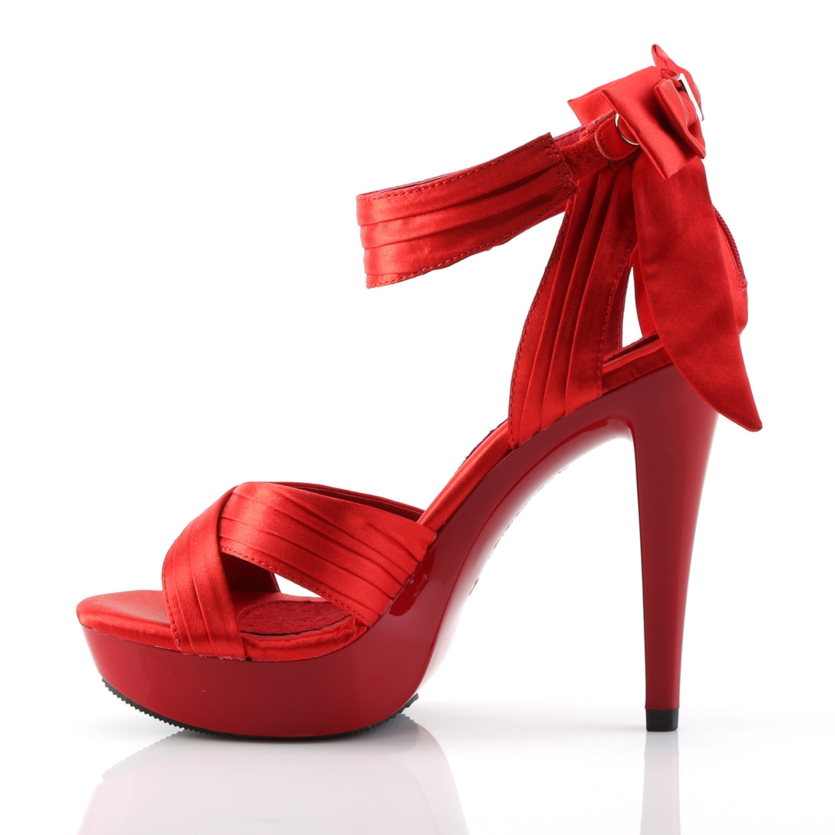 5" Heel, 1" PF Criss Cross Pleated Straps Close Back Sandal (Fabulicious CTAIL568/BSA/M)