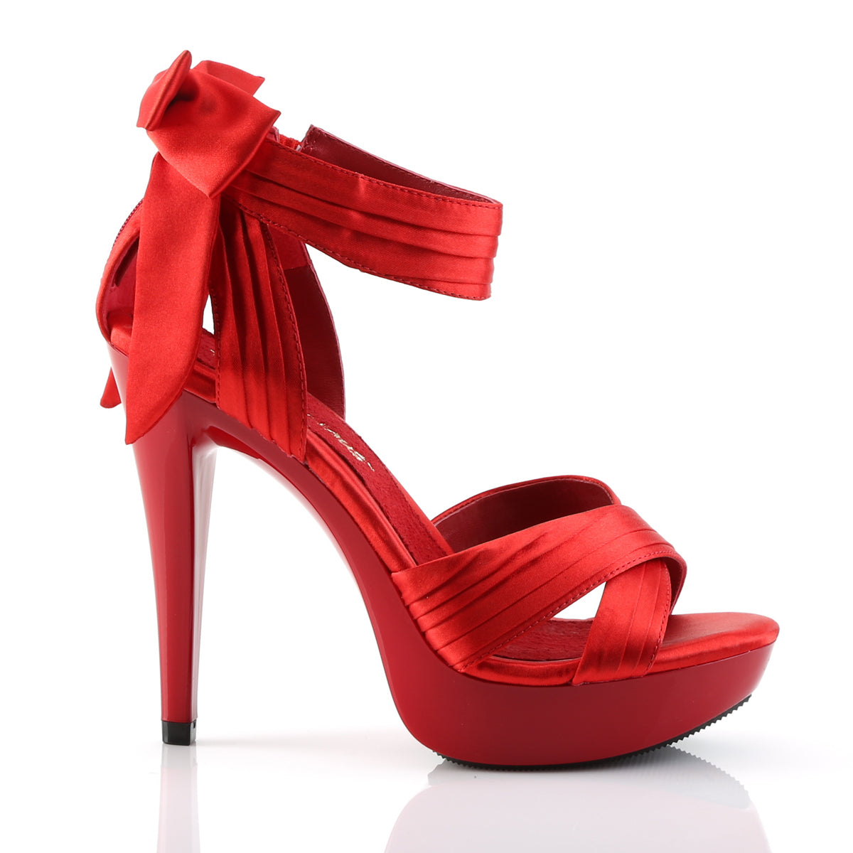 5" Heel, 1" PF Criss Cross Pleated Straps Close Back Sandal (Fabulicious CTAIL568/BSA/M)