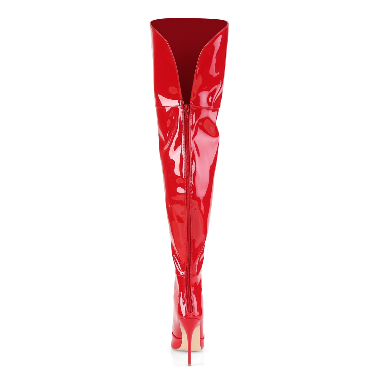 5" Stretch Thigh High Boot, Back Zip (Pleaser COURTLY3012/B)