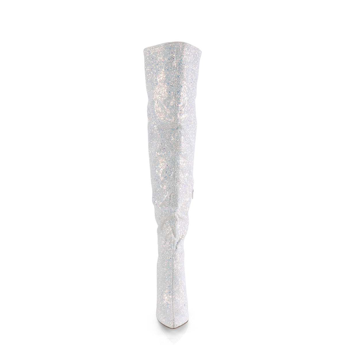 5" Glitter Thigh High Boot, 1/3 Side Zip (Pleaser COURTLY3015/BG)
