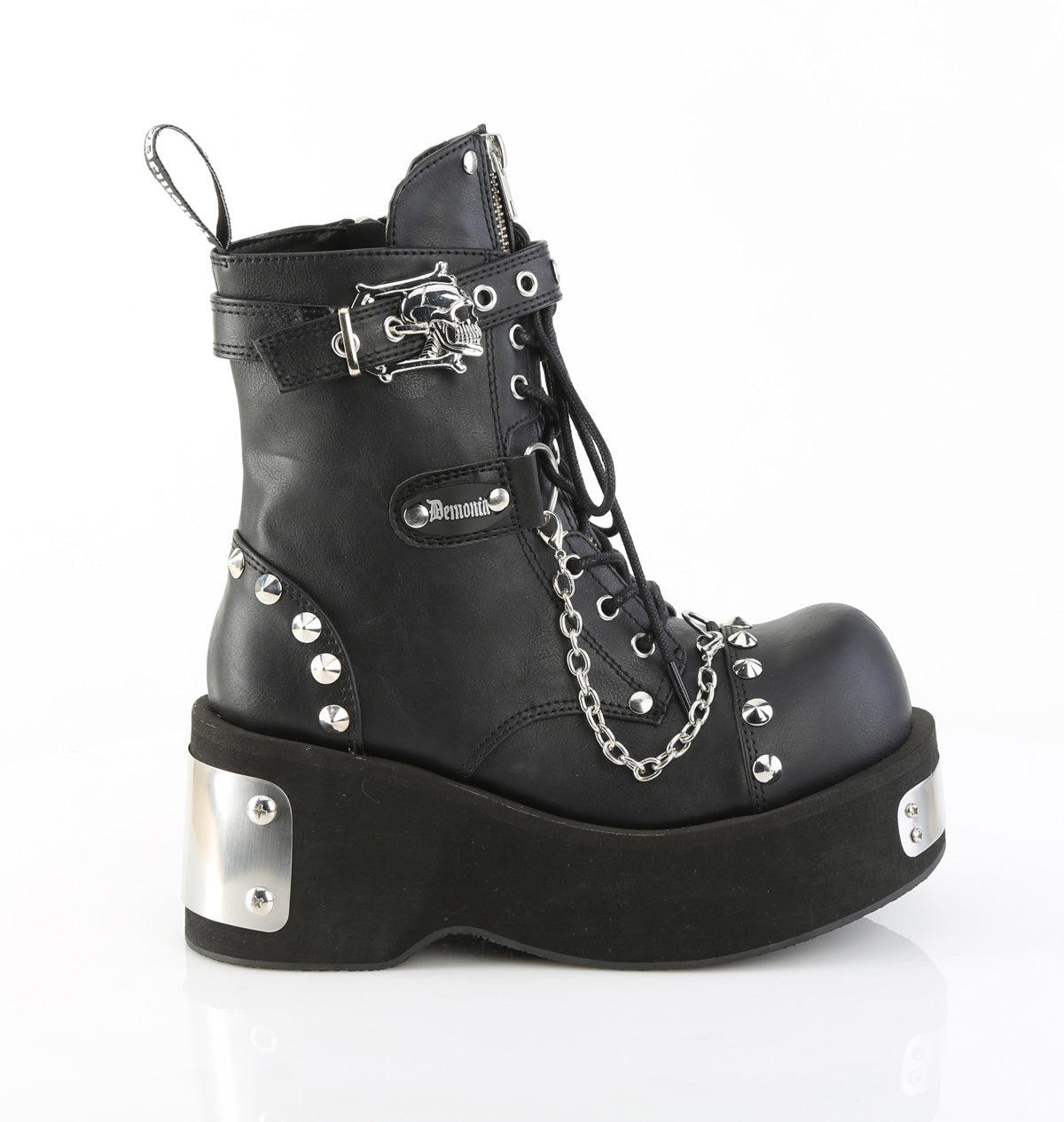 3 1/4" PF Lace-Up Ankle Boot (Demonia DANK57/BVL)