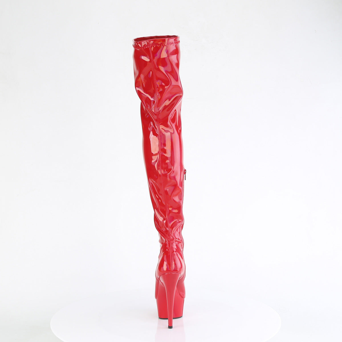 *6" Heel, 1 3/4" PF Stretch Thigh Boot, 12" Side Zip (Pleaser DEL3000HWR/BHG/M)