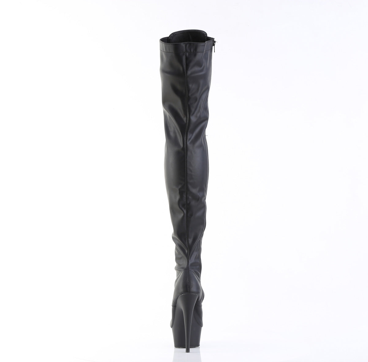 6" Heel, 1 3/4" PF Lace-Up Stretch Thigh Boot, Side Zip (Pleaser DEL3023/B/M)