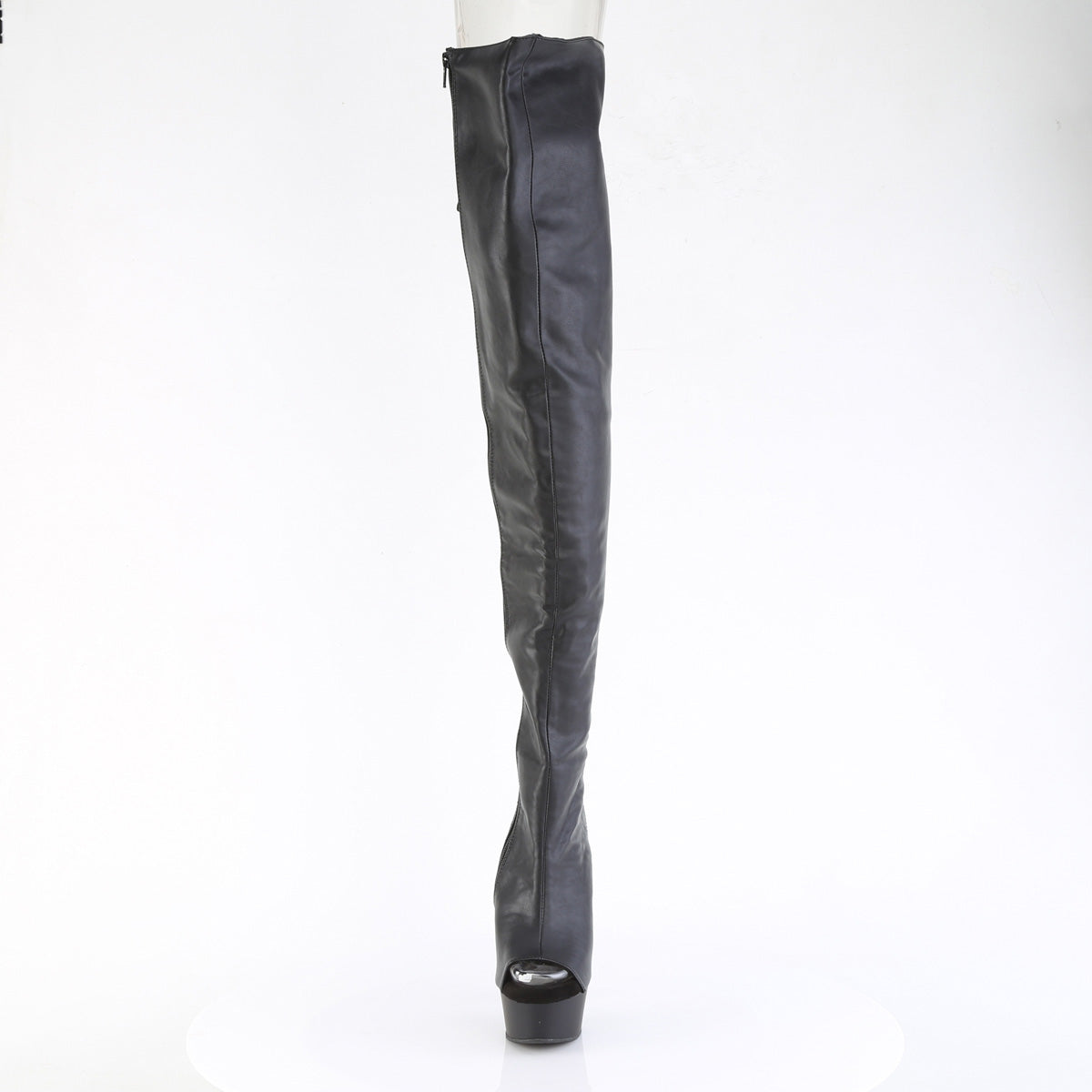 *6" Heel, 1 3/4" PF Back Lace Crotch Boot, Side Zip (Pleaser DEL4019/BPU/M)