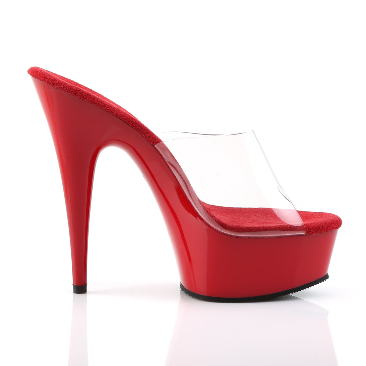 6" Heel, 1 3/4" Platform Peep Toe Slide (Pleaser DEL601/B/M)